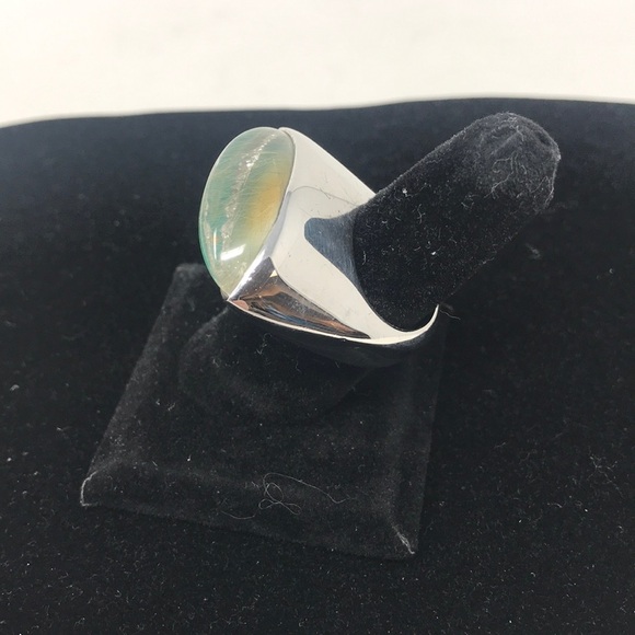 PIANEGONEA sterling silver green stone Cocktail ring - Picture 4 of 8